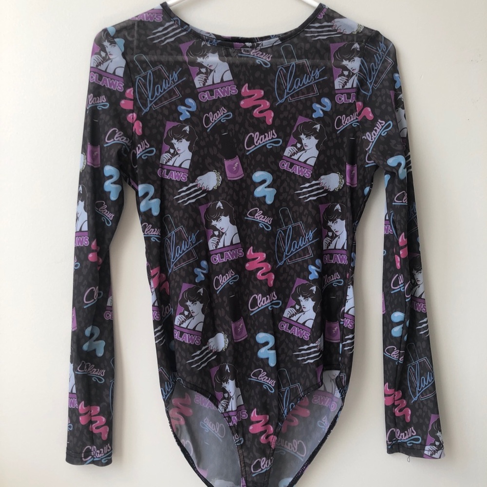 Laser Kitten Claws Mesh bodysuit